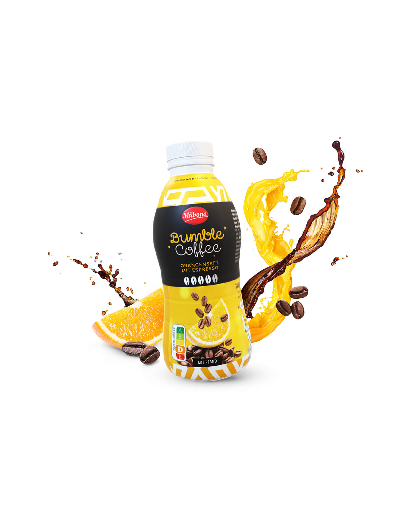 Engel-Helden Referenz Milbona Bumble Coffee Verpackungsdesign